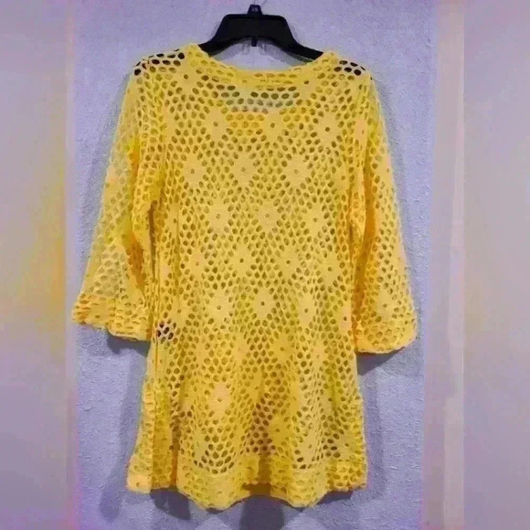 3 for $20 - Ronnie Salloway Cover-up Tunic Small Yellow - Picture 5 of 5